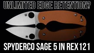 Better Than Maxamet? - Spyderco Sage 5 in Rex 121