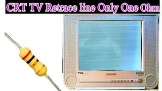 CRT TV Retrace line problem | tv retrace line problem | white lines problem solov