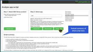 Qlik Sense app script analysis demo