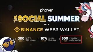 How To Connect $SOCIAL Summer NFT into Phaver 500 Point Everyday Untill Snapshot!