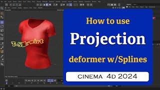 How to use Projection deformer with Text Spline in Cinema 4D 2024 @MaxonVFX ​