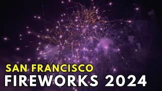 Fourth of July Fireworks in San Francisco Fisherman's Wharf 2024