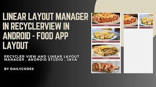 RecyclerView in Android #5 | LinearLayoutManager| Android studio | java | Application Development