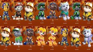 PAW PATROL ALL TEAM !! CHASE  MARSHALL  RUBBER  ROCKY  ZUMA  EVERST !! TILES HOP EDM RUSH GAME