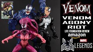 Marvel Legends VENOM AGONY RIOT Life Foundation Boxed Set Amazon Exclusive 3 Pack Review