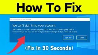 [Solved] We can't Sign into your Account Windows 10 Temporary Profile Issue | Windows Sign In Error