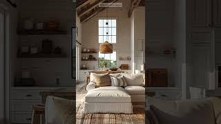 Modern Rustic Charm Farmhouse Interior #rusticdesign#farmhousedecor  #interiordesign