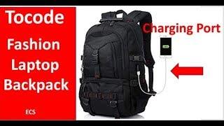 Tocode Durable Travel Backpack with USB Charging Port | Fashion Laptop Backpack