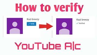 How to verify your youtube channel account on Android