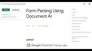 Form Parsing Using Document AI Learn to Earn Cloud Data Challenge: Data Analyst Skills #googlecloud