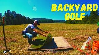 Backyard Golf Practice Facility:  The 1st Tee Box