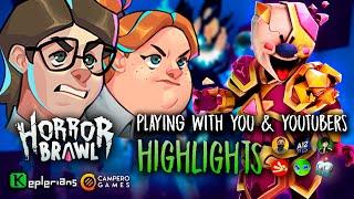 HORROR BRAWL Season 3 STREAMING HIGHLIGHTS  | playing with YOUTUBERS & YOU  | Gameplay CHALLENGE