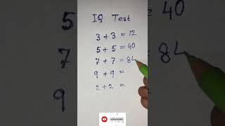 I.Q Test #shorts #education #youtubeshorts