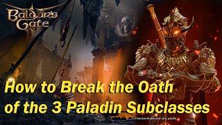 Bg3 Act 1 - Breaking the Paladin's Oath to Unlock the Oathbreaker Subclass