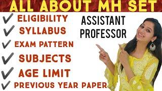 All about MH SET EXAM|Eligibility|Exam Pattern|PYQ|Sample Questions|Age Limit|Syllabus|Subjects|