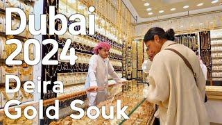 Dubai 2024  Deira Gold Souk Walking Tour [4K]