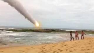 Meteoro caindo na praia