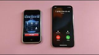 Incoming call & Outgoing call at the Same Time Apple iPhone 2g vs X