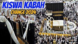 Change of Kiswa Kabah (غلاف کعبہ) view 1446AH | ZA media