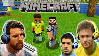 MSN plays MINECRAFT - Messi better than Ronaldo!