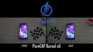 SpeedTest PureCAF Kernel x6 HMP Vs EAS in Havoc Os | Redmi note 5 (Whyred)