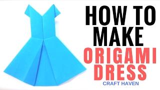 How to Make Origami Dress - Easy Tutorial for Beginners - Paper Dress