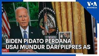 Biden Pidato Pertama Kali Pascamundur dari Pilpres, Diserang Trump