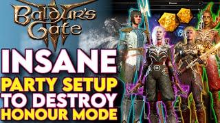 Insane PARTY Setup To DESTROY Honour Mode In Baldurs Gate 3 - Best Baldurs Gate 3 Builds Honour Mode
