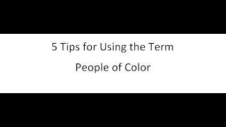 The Term "POC", Grammar, and 5 Tips