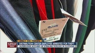 Distribution center employee arrested for theft