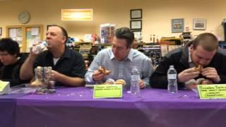 Paczki eating contest on Fat Tuesday in Genesee County