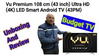 VU Premium 43 Inch| Ultra HD 4K LED Smart Android Smart TV| Unboxing & Review|2022