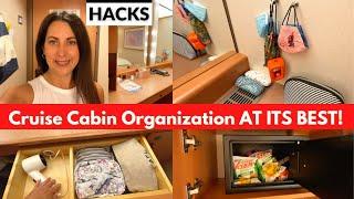 Cruise Cabin Organization Hacks | Using All Areas of the Cabin