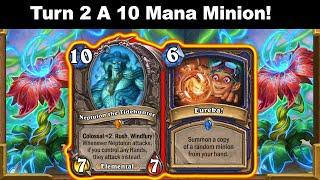 10 Mana Card On Turn 2! My NEW Big Shaman Deck Is Awesome Throne of the Tides Mini-Set | Hearthstone