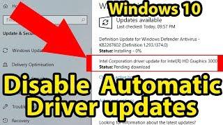 Disable automatic driver updates on Windows 10