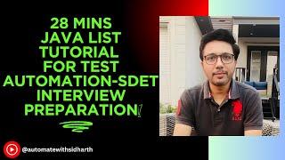 Java List Tutorial for Test Automation & SDET Interviews | ArrayList, LinkedList & More