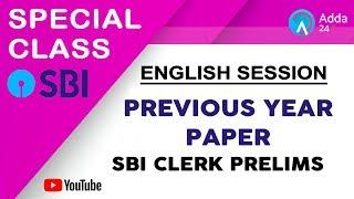 Previous Year Paper SBI CLERK PRELIMS | English | Online Coaching For SBI