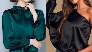 satin top designs|stylish satin, silk top designs 2021