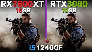 RX 7800 XT vs RTX 3080 | i5 12400F | Tested in 17 games