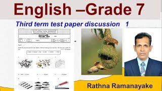 English - Grade 7 - Third term test paper discussion