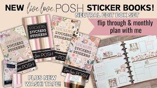 LIVE LOVE POSH NEUTRAL EDIT BOX SET | MONTHLY LAYOUT PLAN WITH ME | CLASSIC HAPPY PLANNER