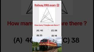 Railway RRB Exam How Many Triangles Are There ? Comment your answer️ #groupd #ntpc