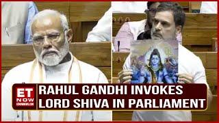 Rahul Gandhi Displays Lord Shiva’s Poster In Parliament, 'Shiva My Strength In Difficult Times'