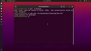 How fix psql: could not connect to server: FATAL: peer authentication failed in Ubuntu 20.04 LTS