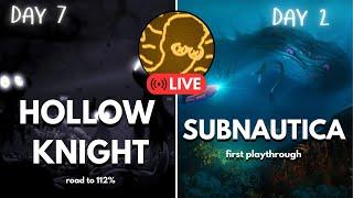 on my way to PATH OF PAIN | Hollow Knight, then... Subnautica Day 2