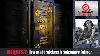how to add stickers in substance painter