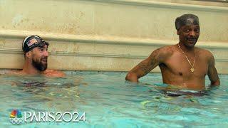 Snoop Dogg shows Michael Phelps his swimming prowess in the pool | Paris Olympics | NBC Sports