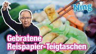 Gebratene Reispapier-Teigtaschen