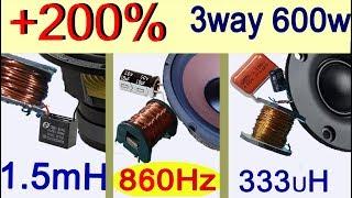 How to increase bass subwoofer. 3 Way Frequency Divider Speaker Crossover Filters for best sound