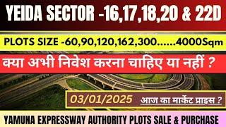 YEIDA Update Price Today Sector 16,17,18,20 & 22D | Market Price Today  Resale Plots yamuna #yeida